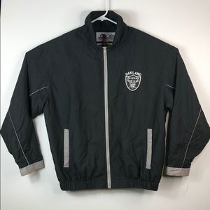 NFL Oakland Raiders Zip Up Jacket Football Mens L